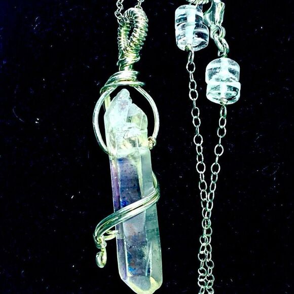 AER# Sterling 925 Silver & Quartz Necklace - Picture 2 of 8